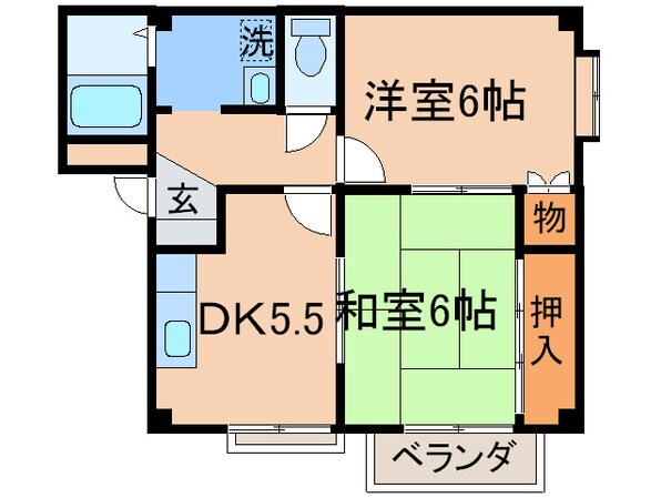 ツインポートＢの物件間取画像